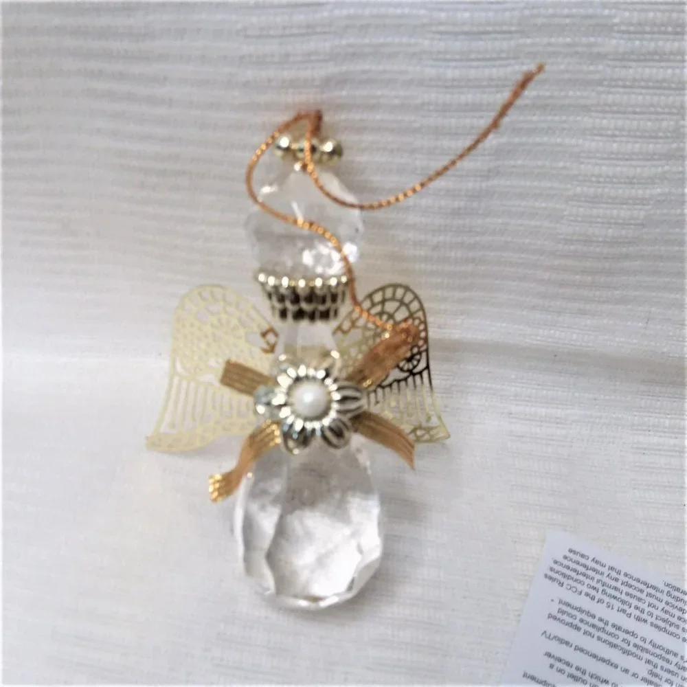 Christmas Tree Ornament Lot Angels Light Up Crystal Some VTG NEW Holiday Deco - Picture 3 of 6